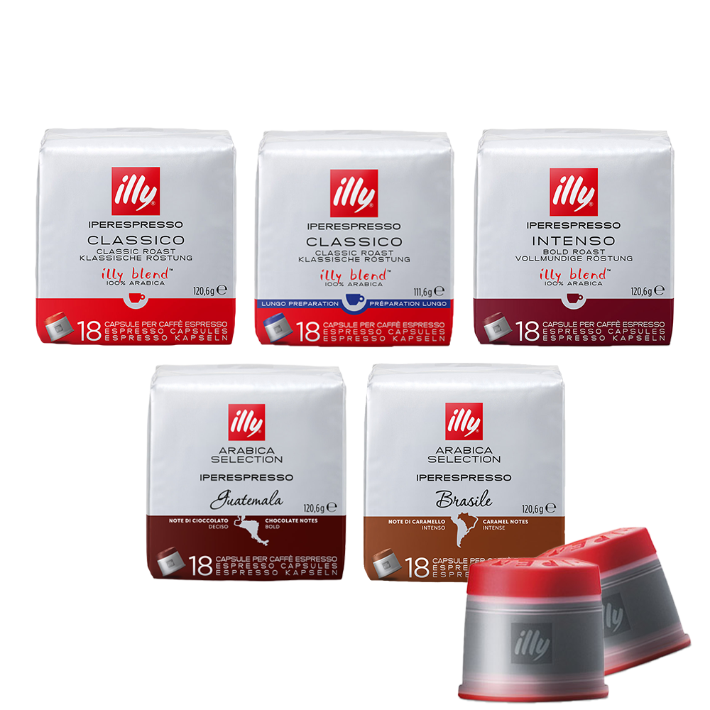 K205278_proefpakket_illy_iperespresso_5x18_capsules_cups