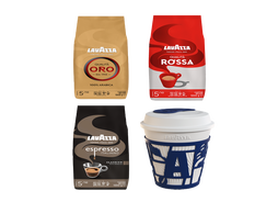 Proeverspakket - Lavazza - 3 KG Koffiebonen + Travelmug