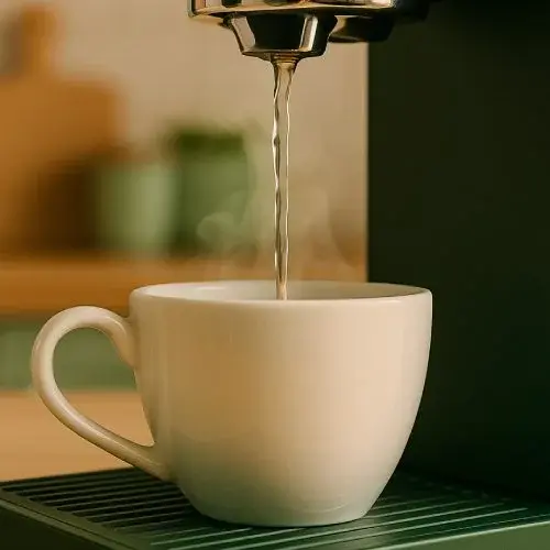 Koffiekopje opwarmen